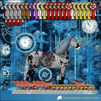 Horse Color:Painted Watercolor White Spotted Silver Brown Chinchilla Ice Sabino 