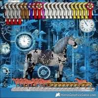 Horse Color:Painted Watercolor White Spotted Silver Brown Chinchilla Ice Sabino