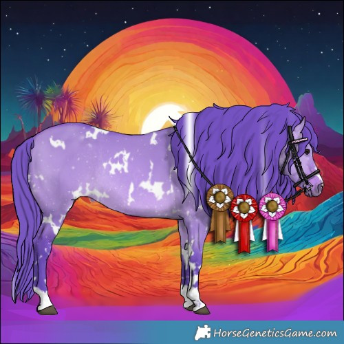 Horse Color:Watercolor White Spotted Bay Dun Rabicano 