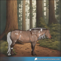 Horse Color:White Spotted Silver Brown Dun Mushroom 