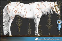 Horse Color:Silver Sable Champagne Splash Tobiano Near Leopard 