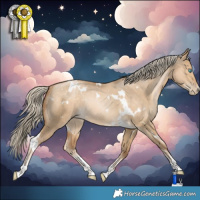 Horse Color:White Spotted Chocolate Palomino Pearl Dun Rabicano