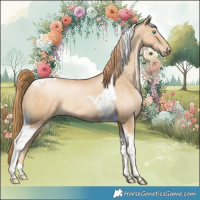 Horse Color:Buckskin Pearl Tobiano