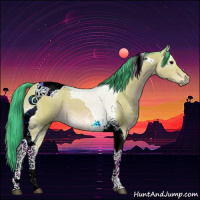 Horse Color:Watercolor Buckskin Ice Tobiano