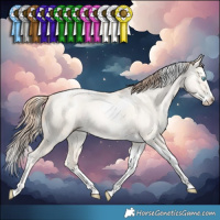 Horse Color:White Spotted Amber Cream Champagne Pearl Dun Mushroom Splash Tobiano 