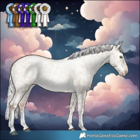 Horse Color:Silver Bay Snowdrop Pearl Dun Tobiano Snowflake Varnish Rabicano 