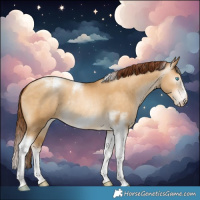Horse Color:Gray Sable Cream Champagne Pearl Splash Tobiano Frame Varnish Rabicano