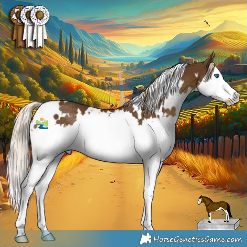 Horse Color:White Spotted Chocolate Palomino Splash Rabicano 