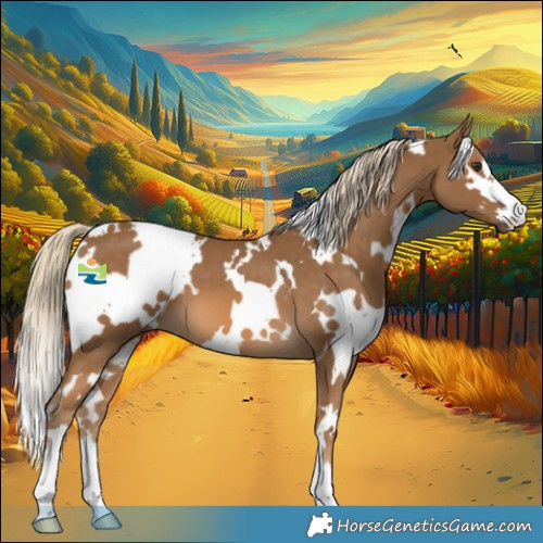 Horse Color:White Spotted Chocolate Palomino 