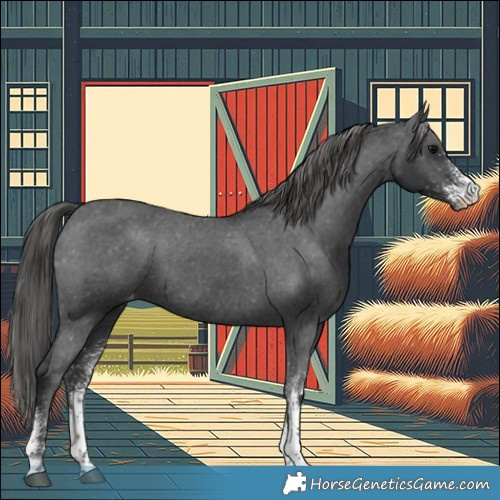 Horse Color:White Spotted Black Appaloosa 