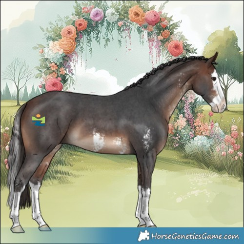 Horse Color:Brown Sabino Splash 