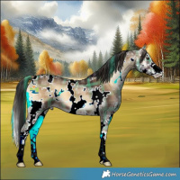 Horse Color:Plaid  White Spotted Liver Red Onyx Ice Sabino 