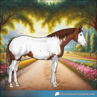Horse Color:Chestnut Splash Snowcap 