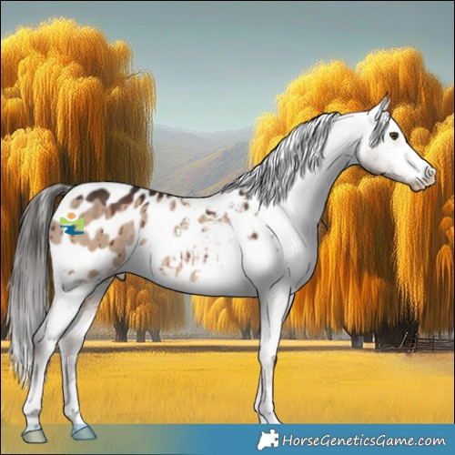 Horse Color:Liver Red Dun Appaloosa Brindle 