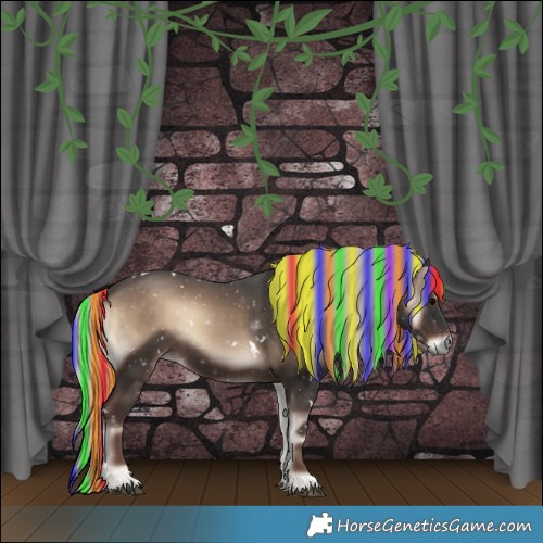 Horse Color:Painted White Spotted Silver Blue Onyx 