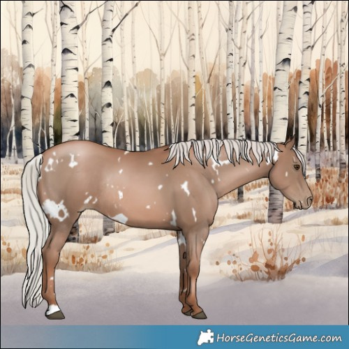 Horse Color:White Spotted Silver Black Pearl Sabino Rabicano 