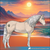 Horse Color:Silver Smoky Creme Tobiano 
