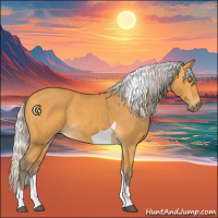 Horse Color:Silver Buckskin Tobiano 