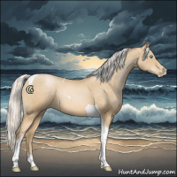 Horse Color:Silver Smoky Black Pearl Tobiano 