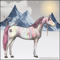 Horse Color:Watercolor Liver Chestnut Ice 