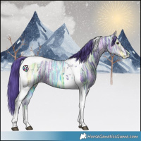 Horse Color:Watercolor Liver Chestnut Ice Tobiano 
