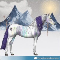 Horse Color:Watercolor Liver Chestnut Ice Tobiano 