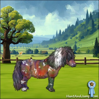 Horse Color:Nacre White Spotted Bay 