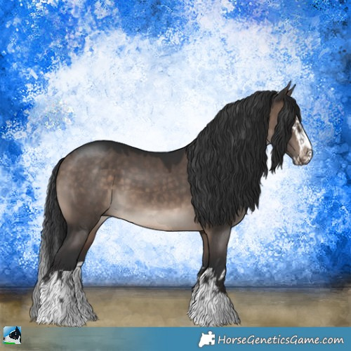 Horse Color:Brown Dun Mushroom Sabino Splash