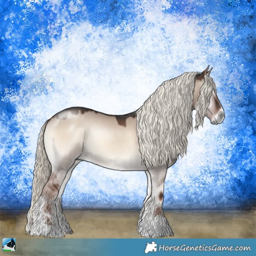 Horse Color:Liver Red Dun Onyx Mushroom Sabino Rabicano