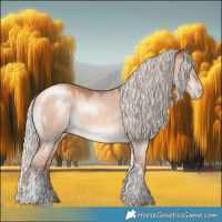 Horse Color:Silver Sable Champagne Dun Tobiano 