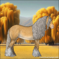 Horse Color:Silver Classic Cream Champagne Dun Tobiano 