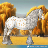 Horse Color:Silver Sable Cream Champagne Dun Sabino Tobiano Near Leopard 