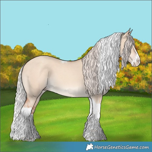 Horse Color:Silver Sable Champagne Dun Splash Tobiano 