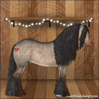 Horse Color:Bay Dun Rabicano 