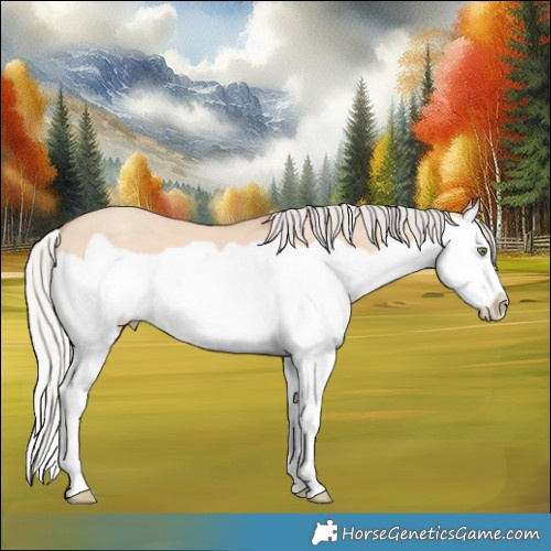 Horse Color:Silver Amber Champagne Dun Splash Frame 