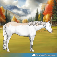 Horse Color:Silver Amber Champagne Dun Splash Frame 
