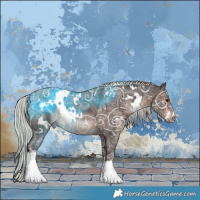 Horse Color:White Spotted Silver Brown Ice