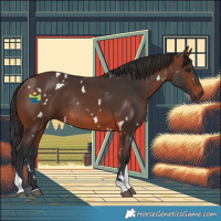 Horse Color:White Spotted Brown Tobiano Rabicano 