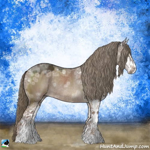 Horse Color:Liver Red Dun Ice Mushroom Sabino Rabicano 