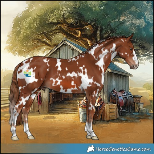 Horse Color:White Spotted Chestnut 