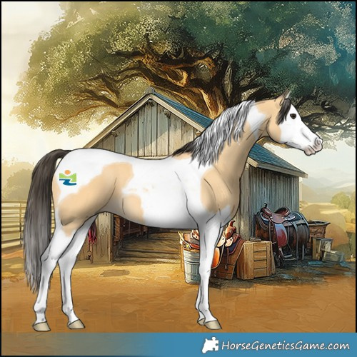 Horse Color:Buckskin Splash Tobiano 