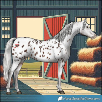 Horse Color:Silver Brown Near Leopard 