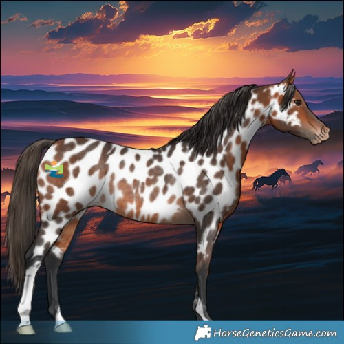 Horse Color:Bay Appaloosa Rabicano 