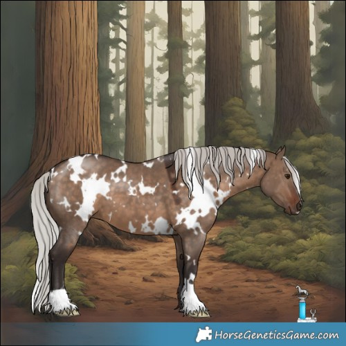 Horse Color:White Spotted Silver Brown Dun 