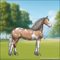 Horse Color:White Spotted Silver Bay Dun Splash Tobiano 