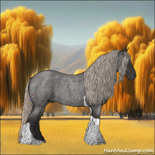 Horse Color:Gray Silver Blue Roan Tobiano 
