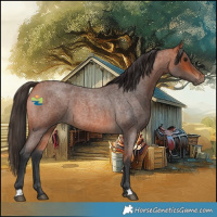Horse Color:Bay Roan 
