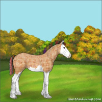Horse Color:Painted Plaid  Bay Ice Splash Varnish 