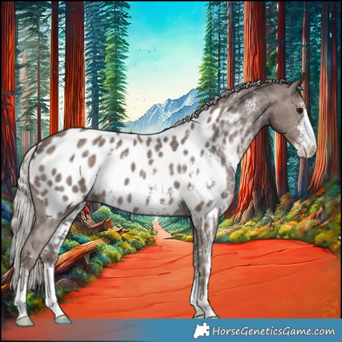 Horse Color:Silver Black Sabino Appaloosa 