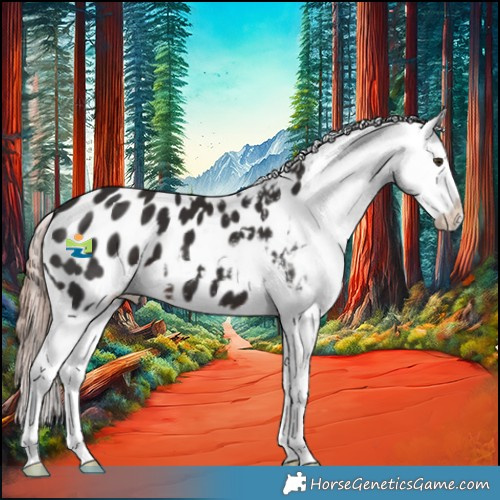 Horse Color:Liver Chestnut Sabino Appaloosa 